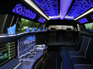 Seattle limo service with vibrant colored lights
